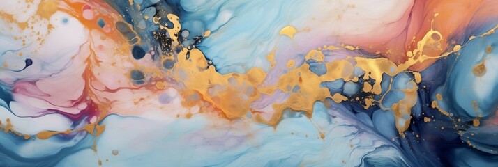 Luxury abstract background fluid art painting in alcohol ink technique. 
Created with Generative AI technology	