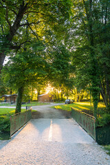 Bridge with pathway into a freedom dreamland.