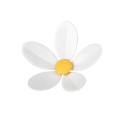 Romantic chamomile natural organic flower botanical blossom bud isometric 3d icon realistic vector