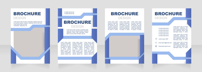 Estimating profit on new construction blank brochure design. Template set with copy space for text. Premade corporate reports collection. Editable 4 paper pages. Arial Black, Regular fonts used