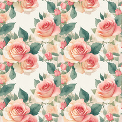 seamless pattern with roses