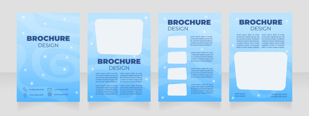 Preparatory academy for astronauts blank brochure design. Template set with copy space for text. Premade corporate reports collection. Editable 4 paper pages. Arial Black, Regular fonts used