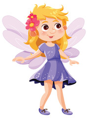 Beautiful fairy cartoon character