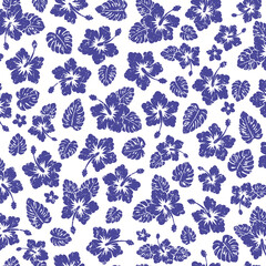Cute hibiscus pattern perfect for textiles,