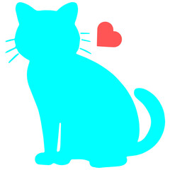 Cat Silhouette Design for International Cat Day