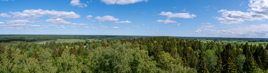 Fototapeta na wymiar panoram view of estonian landscape