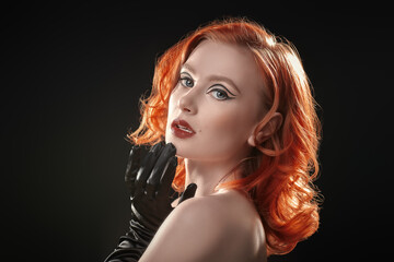 Naklejka premium stunning beautiful woman