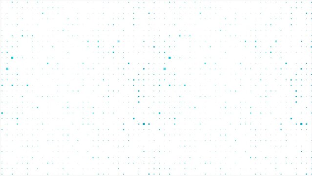 Bright blue small square dots abstract background. Seamless looping motion design. Video animation Ultra HD 4K 3840x2160
