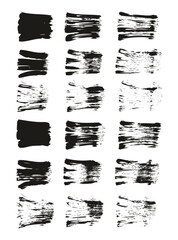 Flat Fan Brush Regular Straight Lines High Detail Abstract Vector Background Set 