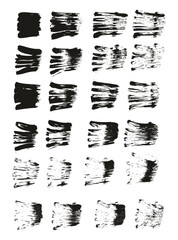 Flat Fan Brush Regular Straight Lines High Detail Abstract Vector Background Set 