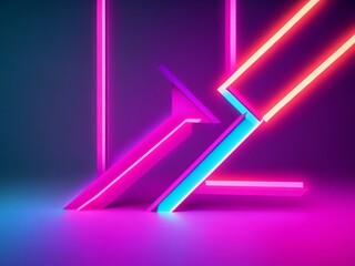 colorful light neon background wallpaper ai generated
