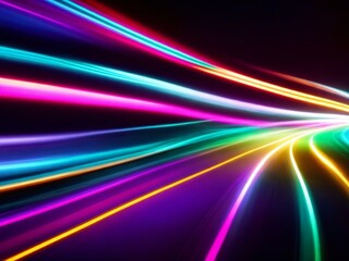 colorful light neon background wallpaper ai generated