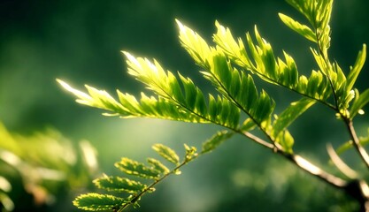 green grass and sun rays ai generated