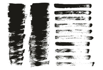 Flat Paint Brush Thin Short Background & Straight Lines Mix High Detail Abstract Vector Background Mix Set 