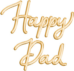 Gold Balloon Metallic Foil Father's Day Typography Message