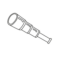 Vector illustration of a spyglass in doodle style