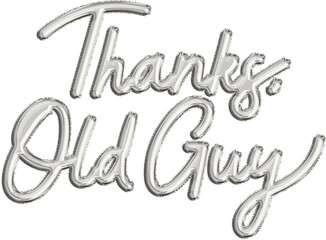 Silver Balloon Metallic Foil Father's Day Typography Message