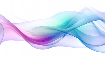 Fototapeta na wymiar Blue and pink neon colors wave swirls on white background. Generative AI