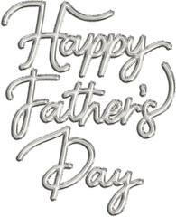 Silver Balloon Metallic Foil Father's Day Typography Message