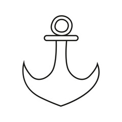 Vector illustration of a ship anchor in doodle style.