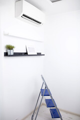 Maintenance of a modern air condition unit.