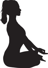 High quality original vector illustration of a gymnast. yoga