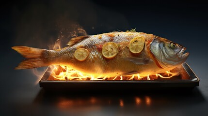 fish on a grill