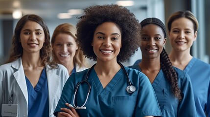 Nurse woman. Women in healthcare. Nursing expertise. Generative ai.