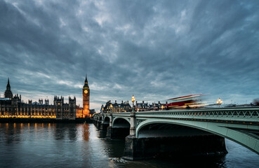 Clouds over Big Ben and Houses of Parliament, London, United Kingdom