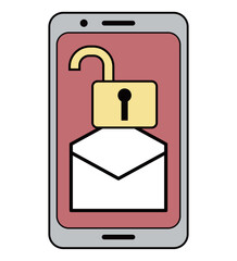 スパムメールを開いてロックを解除されるスマホ