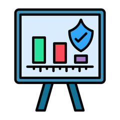 Safety Training Line Color Icon