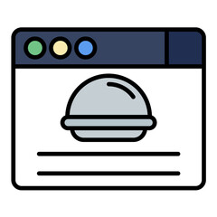 Food Blog Line Color Icon