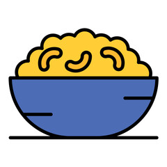 Mac N Cheese Line Color Icon