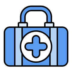 Obraz premium First Aid Kit Line Color Icon