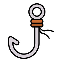 Fish Hook Line Color Icon