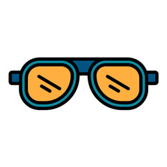 Sunglasses Line Color Icon