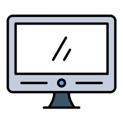 Computer Line Color Icon