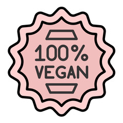 All Vegan Products Line Color Icon