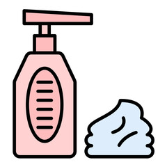 Cleansing Foam Line Color Icon