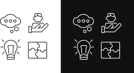 Teamwork pixel perfect linear icons set for dark, light mode. Healthy environment in workplace. Business development. Thin line symbols for night, day theme. Isolated illustrations. Editable stroke