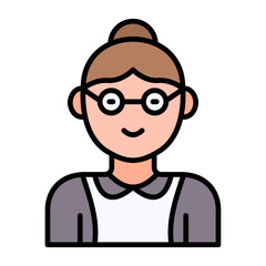 Grandmother Line Color Icon