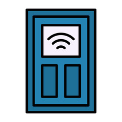 Smart Door Line Color Icon