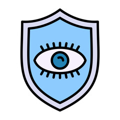 Security Vision Line Color Icon