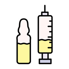 Ampoule Line Color Icon