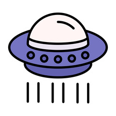 UFO Line Color Icon