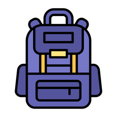 Backpack Line Color Icon