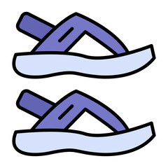 Sandal Line Color Icon