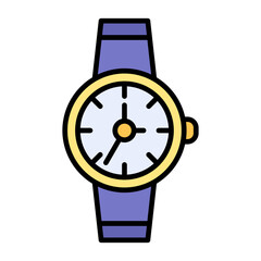 Wristwatch Line Color Icon