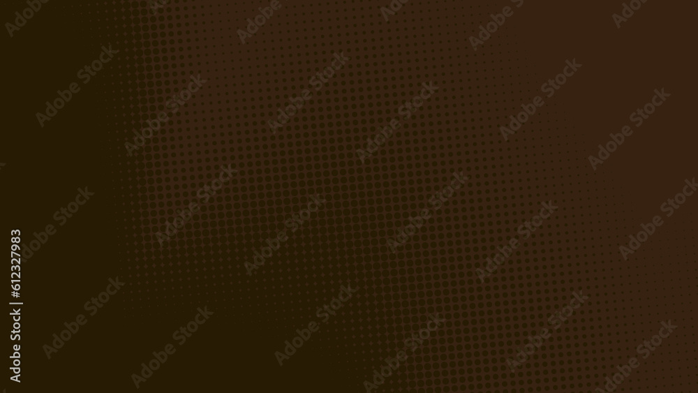 Poster abstract dots halftone brown dark color pattern gradient texture background.
