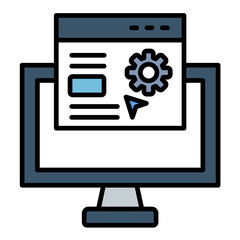 Website Settings Line Color Icon